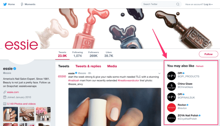 twitter screenshot for you may also like