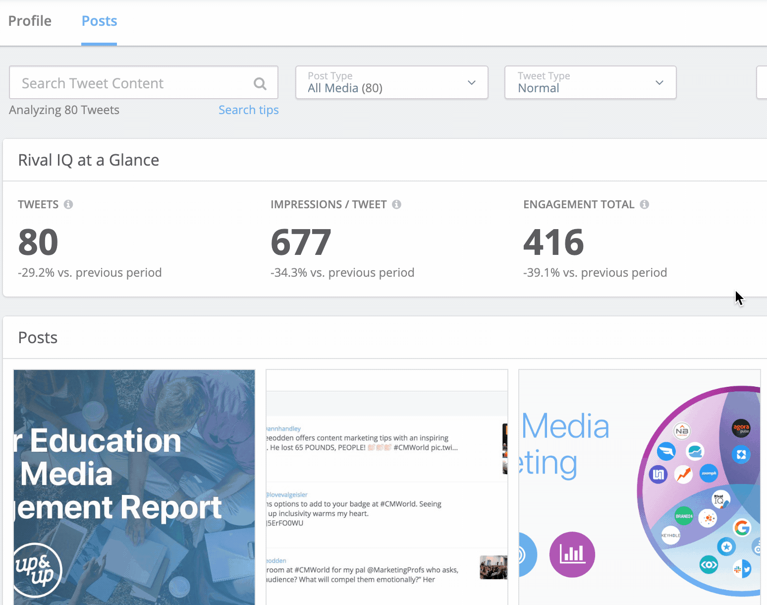 GIF of boolean search for querying anything about your competitors' tweets